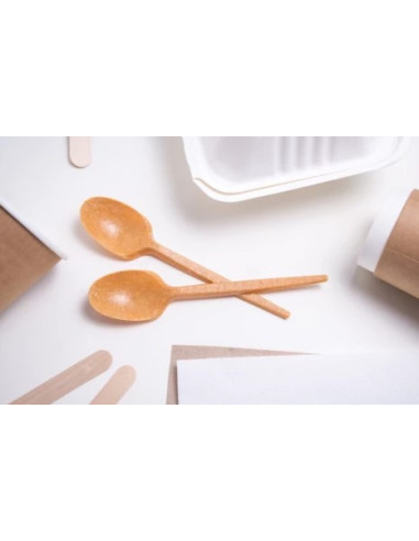 Łyżki wielokrotnego użytku BIO, 18 cm, 50 sztuk - Sztućce