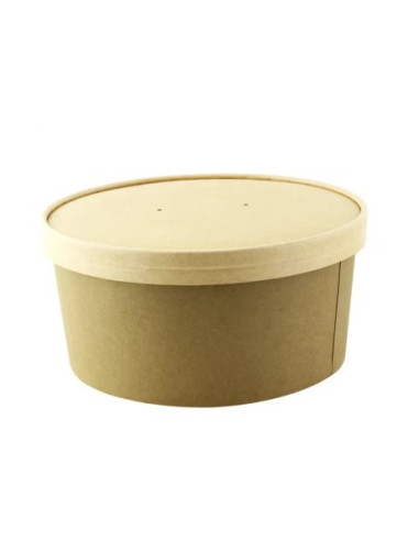 Pokrywki papierowe do misek KRAFT 18,5 cm, 45 sztuk - Miski