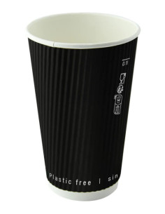 Kubki z tektury falistej, dwuwarstwowe, bez plastiku 230 ml, 25 sztuk - Kubki