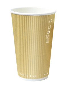 Kubki z tektury falistej, dwuwarstwowe, bez plastiku 230 ml, 25 sztuk - Kubki