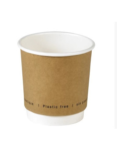 Kubki papierowe dwuwarstwowe bez plastiku 120 ml, 25 sztuk - Kubki