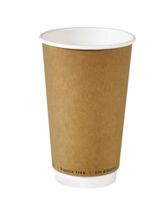 Kubki papierowe dwuwarstwowe bez plastiku 460 ml, 25 sztuk - Kubki