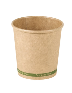 Kubki papierowe bez plastiku, 120 ml, KRAFT, 50 sztuk - Kubki