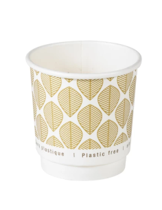 Kubki papierowe dwuwarstwowe bez plastiku 120 ml, 25 sztuk - Kubki