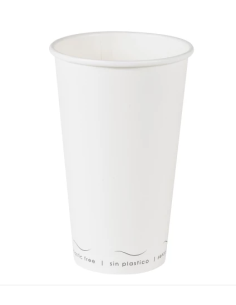 Kubki papierowe białe bez plastiku 470 ml, 50 sztuk - Kubki