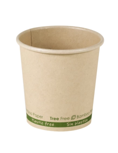 Kubki z włókna bambusowego bez plastiku, 120 ml, 50 sztuk - Kubki