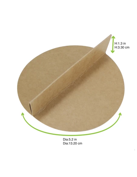 Przekładki 2- częściowe z brązowej tektury dla misek 480 ml 45 sztuk - Miski