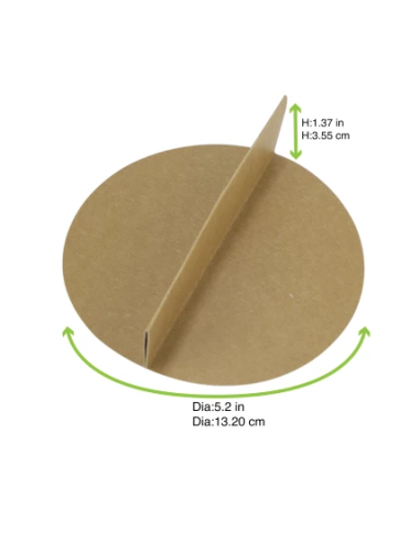 Przekładki 2- częściowe z brązowej tektury dla misek 580 ml 45 sztuk - Miski