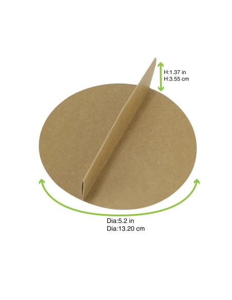 Przekładki 2- częściowe z brązowej tektury dla misek 580 ml 45 sztuk - Miski