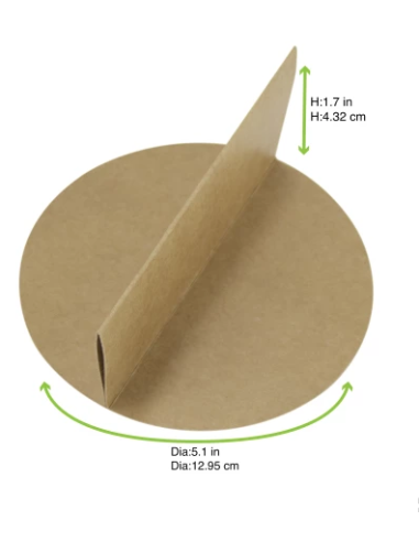 Przekładki 2- częściowe z brązowej tektury dla misek 750 ml 45 sztuk - Miski