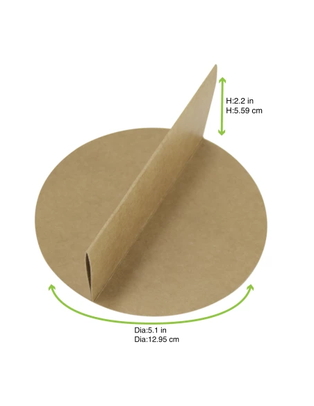 Przekładki 2- częściowe z brązowej tektury dla misek 1000 ml 45 sztuk - Miski