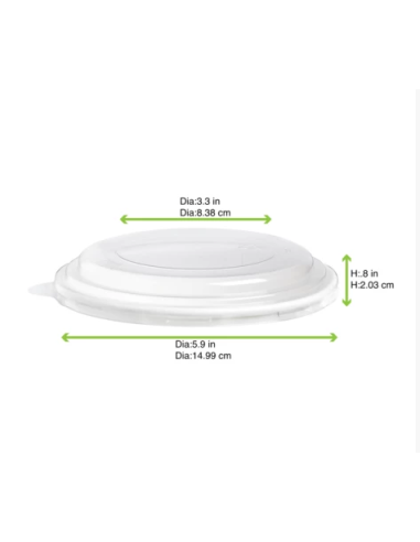 Pokrywki przezroczyste do salaterek 15,5 cm 45 sztuk - Miski