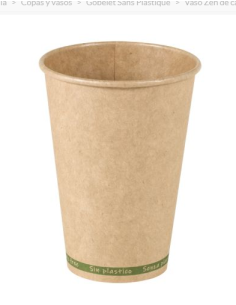 Kubki papierowe bez plastiku, 200 ml, KRAFT, 50 sztuk - Kubki