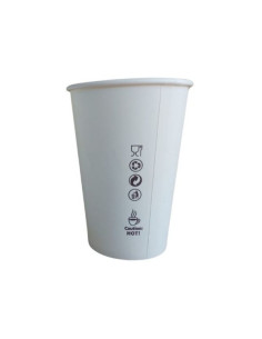 Kubki papierowe białe bez plastiku 420 ml, 50 sztuk - Kubki