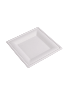 Talerze z trzciny cukrowej kwadratowe 20x20 cm, 50 szt. - Talerze