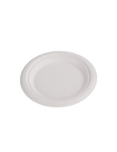 Talerze z trzciny cukrowej okrągłe 22,5 cm, 50 szt. - Talerze