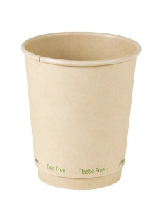 Kubki papierowe dwuwarstwowe z włókna bambusowego, na bazie wody 230 ml, 25 sztuk - Kubki