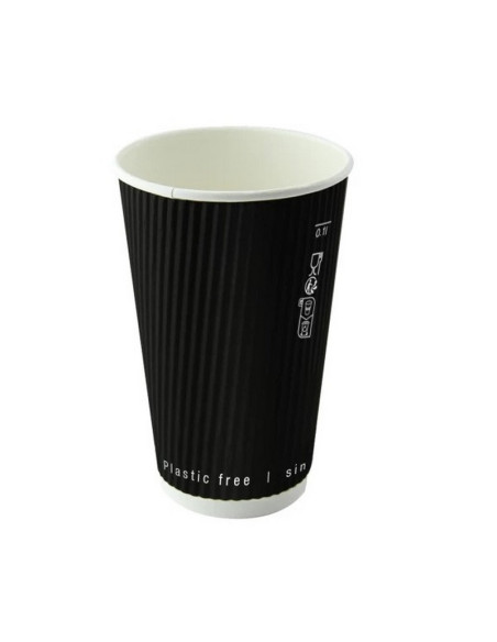 Kubki z tektury falistej, dwuwarstwowe, bez plastiku 120 ml, 25 sztuk - Kubki