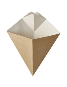 Rożki na frytki z miejscem na DIP 27 x 21,5 cm, 50 sztuk - Pojemniki na wynos