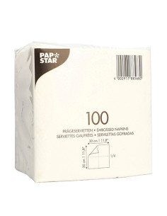 Serwetki papierowe jedno warstwowe 30 x 30 cm 1/4, 100 sztuk - Serwetki