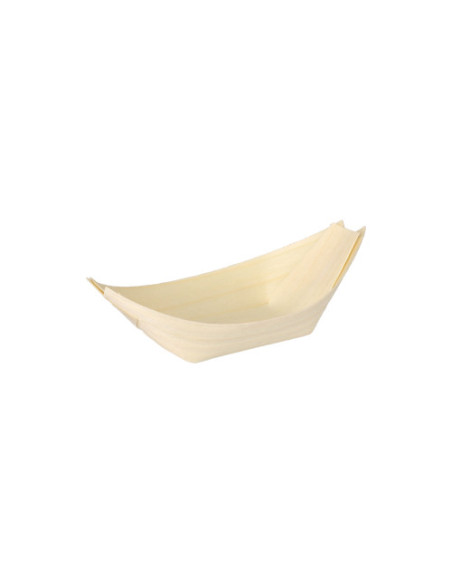 Miseczki łódeczki Fingerfood drewniane 11 x 6,5 cm, 50 sztuk - Finger food