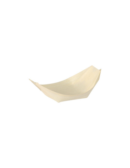 Miseczki łódeczki Fingerfood drewniane 8,5 x 5,5 cm, 50 sztuk - Finger food