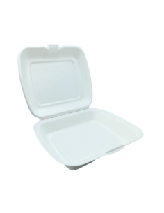 Pojemnik z pulpy trzciny cukrowej 1 komorowe 23,0 x 20,5 x 7,0 cm, 50 sztuk - Pojemniki na wynos