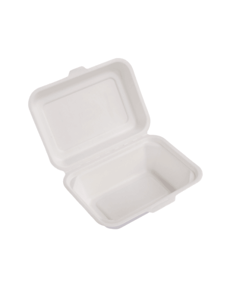 Pojemnik z pulpy trzciny cukrowej 1 komorowe 18,0 x 13,5 x 6,0 cm, 50 sztuk - Pojemniki na wynos