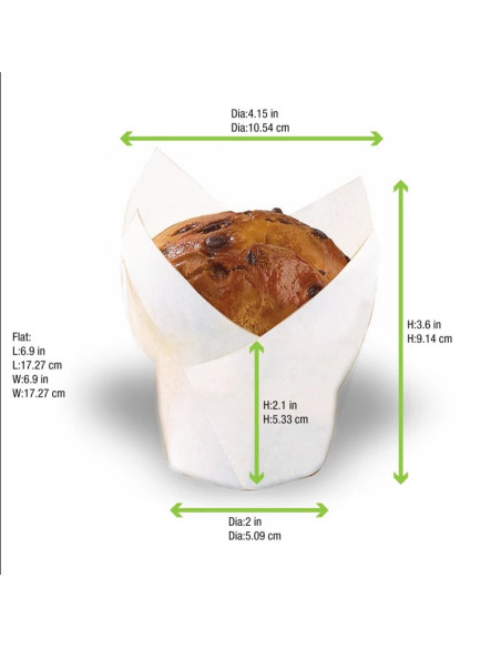 Papilotki foremki do pieczenia, średnica 5 cm, 9,5 cm, białe, 100 sztuk - Foremki