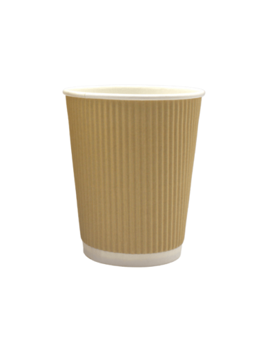 Kubki papierowe dwuwarstwowe bez plastiku, KRAFT, 250 ml, 25 sztuk - Kubki