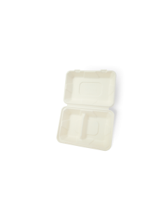 Pojemniki z pulpy drzewnej 2 komorowe 23,5 x 16,5 x 7,5 cm, 50 szt. - Pojemniki na wynos