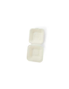 Pojemniki na hamburgera z pulpy drzewnej 12,5 x 12.5 x 7cm , 50 szt - Pojemniki na wynos 2