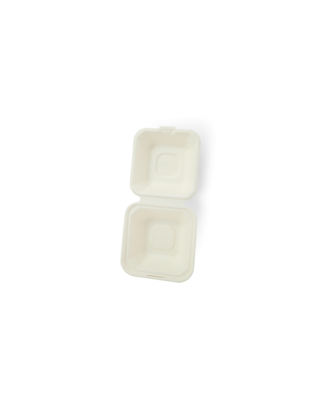 Pojemniki na hamburgera z pulpy drzewnej 12,5 x 12.5 x 7cm , 50 szt - Pojemniki na wynos