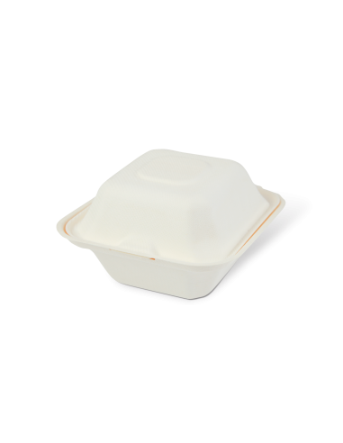 Pojemniki na hamburgera z pulpy drzewnej 12,5 x 12.5 x 7cm , 50 szt - Pojemniki na wynos