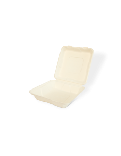 Pojemniki z pulpy drzewnej 1 komorowy 24,5 x 24,5 x 7,5 cm, 50 szt. - Pojemniki na wynos